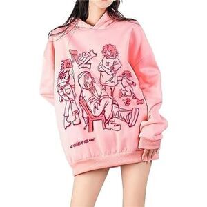 Cartoon Graphic Print Hoodie Sweatshirt XXL